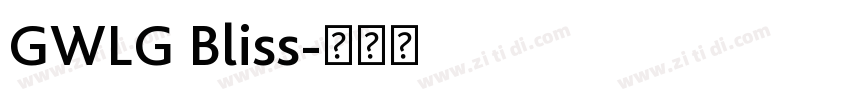 GWLG Bliss字体转换